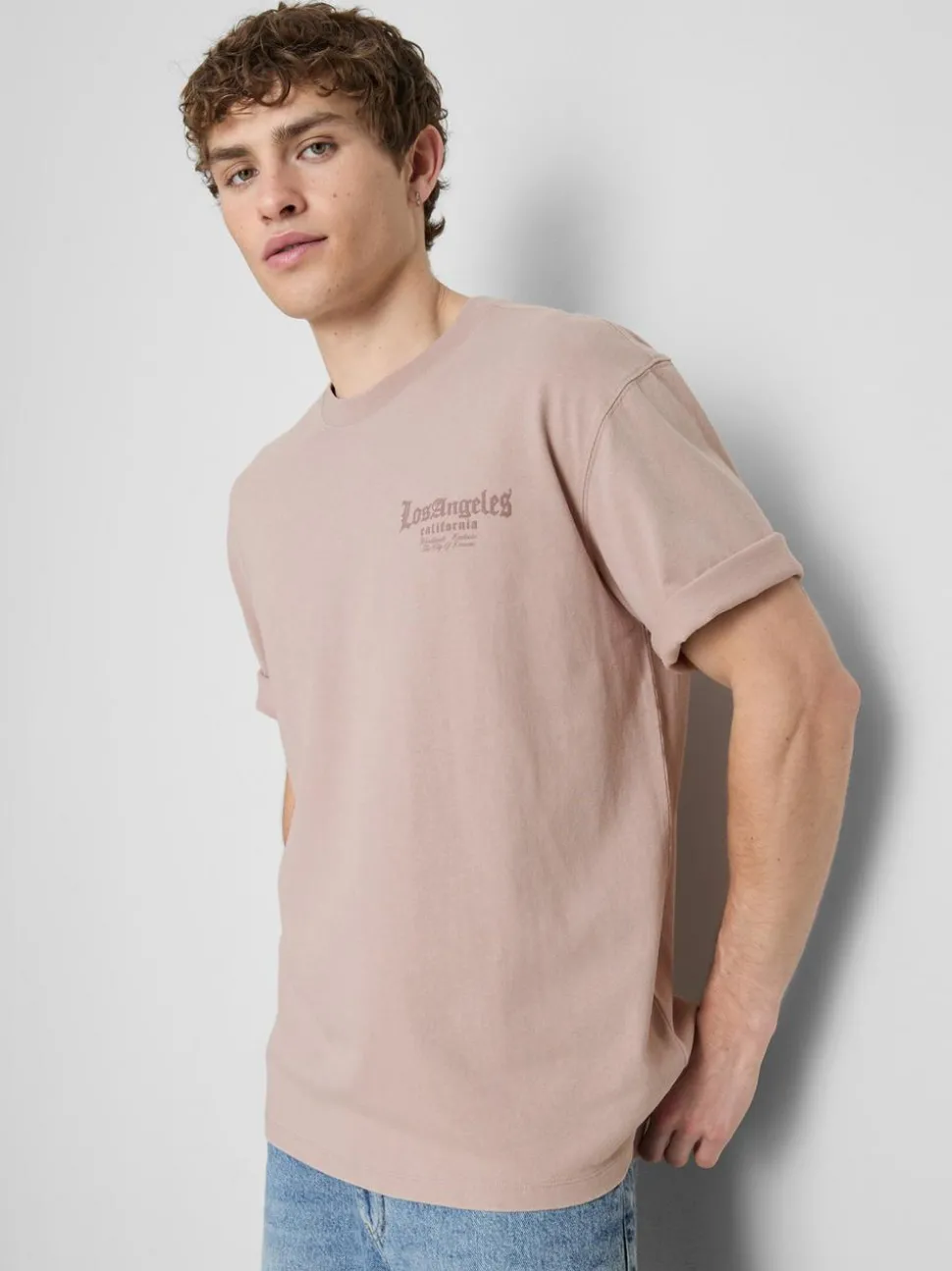 „Los Angeles“ T-Shirt mit Slogan