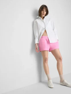 Lounge-Shorts aus Baumwolle mit Schlitz