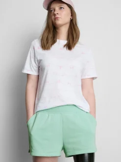 Lounge-Shorts aus Baumwolle mit Schlitz