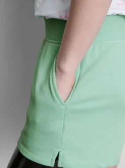 Lounge-Shorts aus Baumwolle mit Schlitz