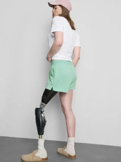 Lounge-Shorts aus Baumwolle mit Schlitz