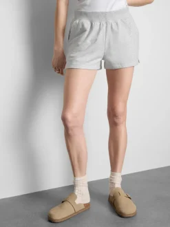 Lounge-Shorts aus Baumwolle mit Schlitz