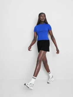 Lounge-Shorts aus Baumwolle mit Schlitz