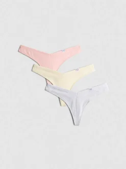 „Love To Lounge“ Miami-Tangas mit hohem Baumwollanteil, 3er-Pack