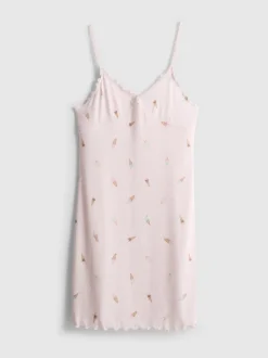 „Love to Lounge“ Nachtkleid mit Eiscreme-Print