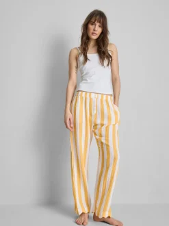 „Love To Lounge“ Schlafanzughose mit geradem Bein und Rüschen