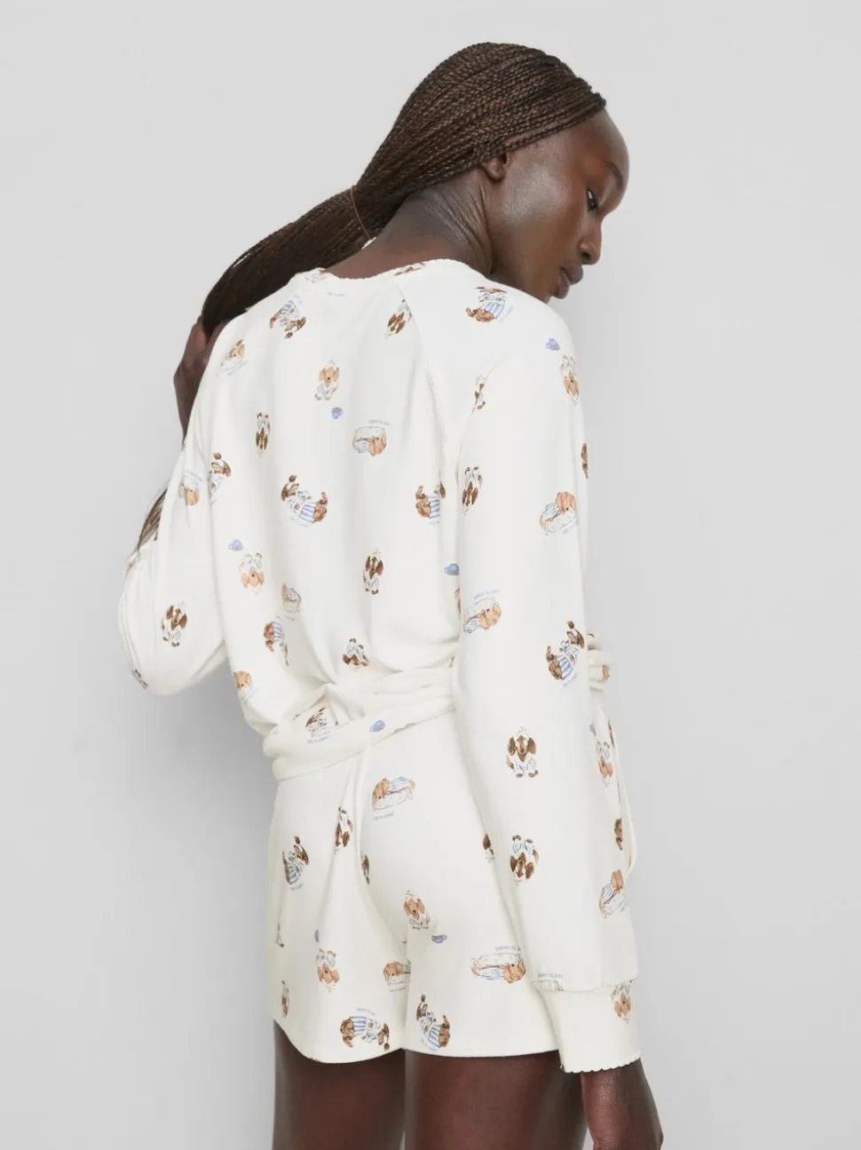 „Love To Lounge“ Schlafanzugtop mit Hunde-Print