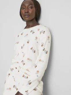 „Love To Lounge“ Schlafanzugtop mit Hunde-Print