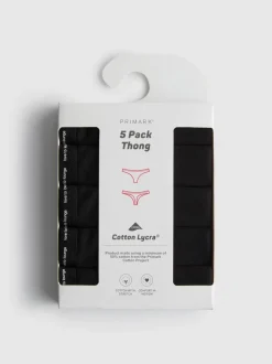 „Love To Lounge“ Tangas mit hohem Baumwollanteil, 5er-Pack