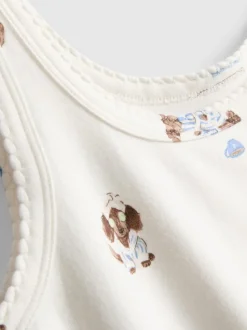 „Love To Lounge“ Tanktop mit Hunde-Print