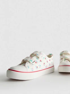 Low-Top-Sneaker aus Canvas mit Blumenmuster