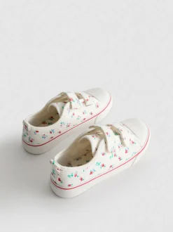 Low-Top-Sneaker aus Canvas mit Blumenmuster