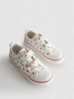 Low-Top-Sneaker aus Canvas mit Blumenmuster