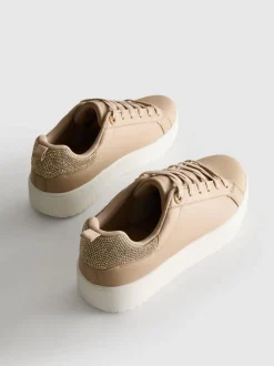 Low-Top-Sneaker mit Strasssteinen