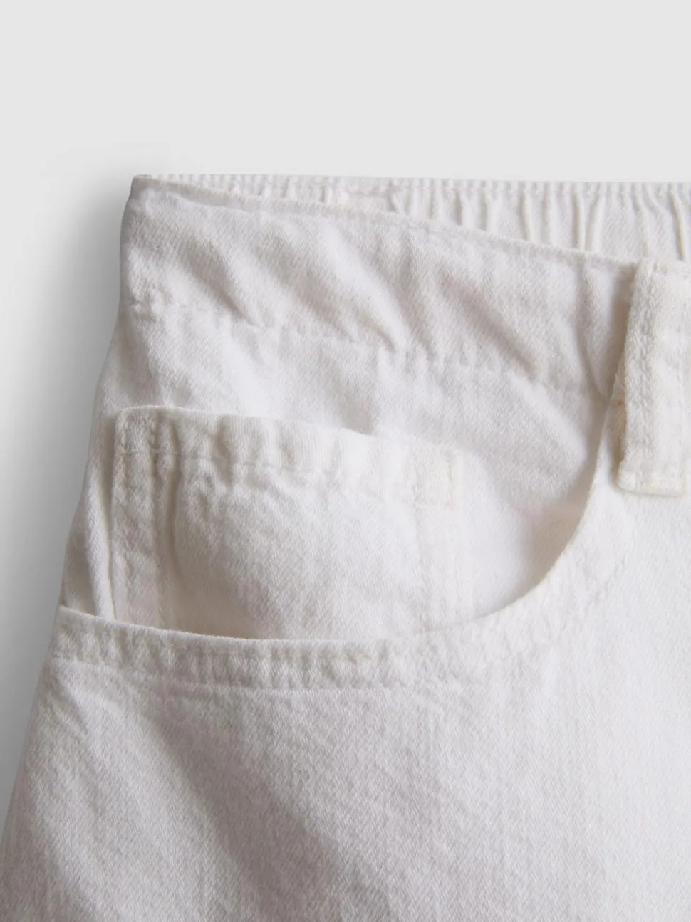 Lässige Baumwollshorts mit Kordelzug und Perlen