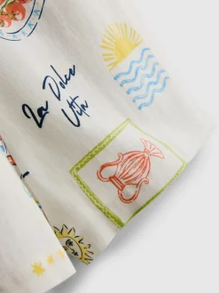 Lässige Baumwollshorts mit Print