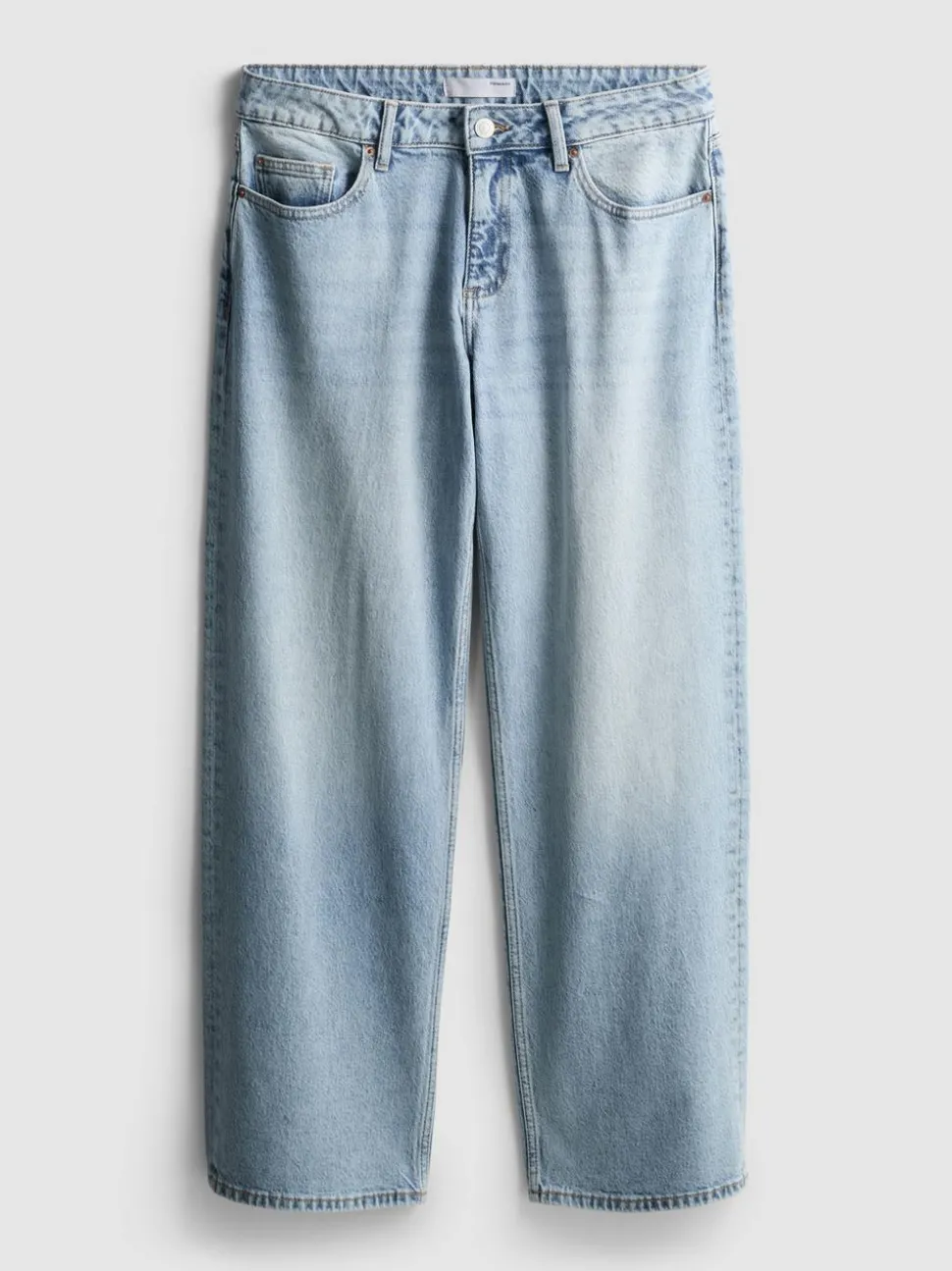 Lässige, gerade Denim-Jeans mit niedriger Leibhöhe