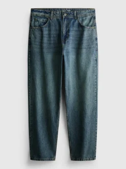 Lässige Jeans mit geradem Bein und mittlerer Leibhöhe