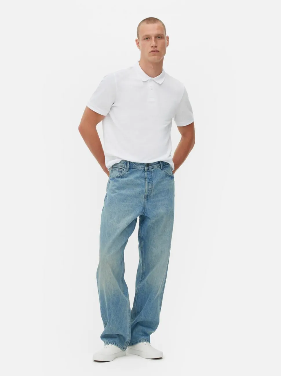 Lässige Jeans mit hohem Bund