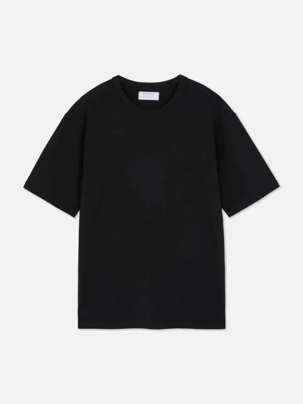 Lässiges Baumwoll-T-Shirt mit eingefasstem Ausschnitt