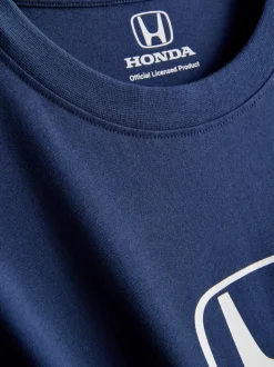 Lässiges „Honda“ Baumwoll-T-Shirt mit Grafik