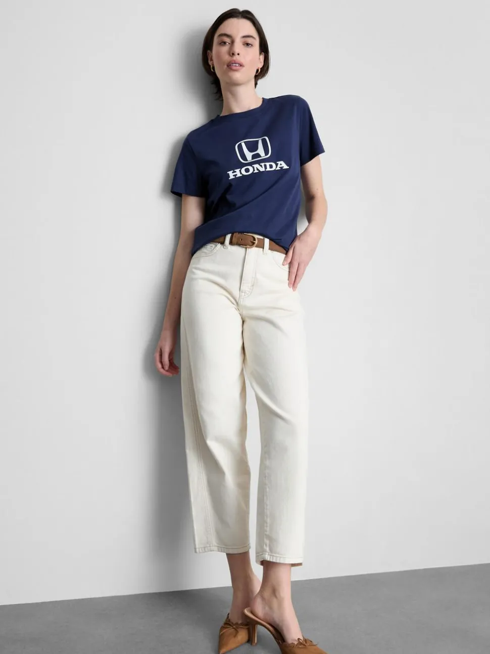 Lässiges „Honda“ Baumwoll-T-Shirt mit Grafik