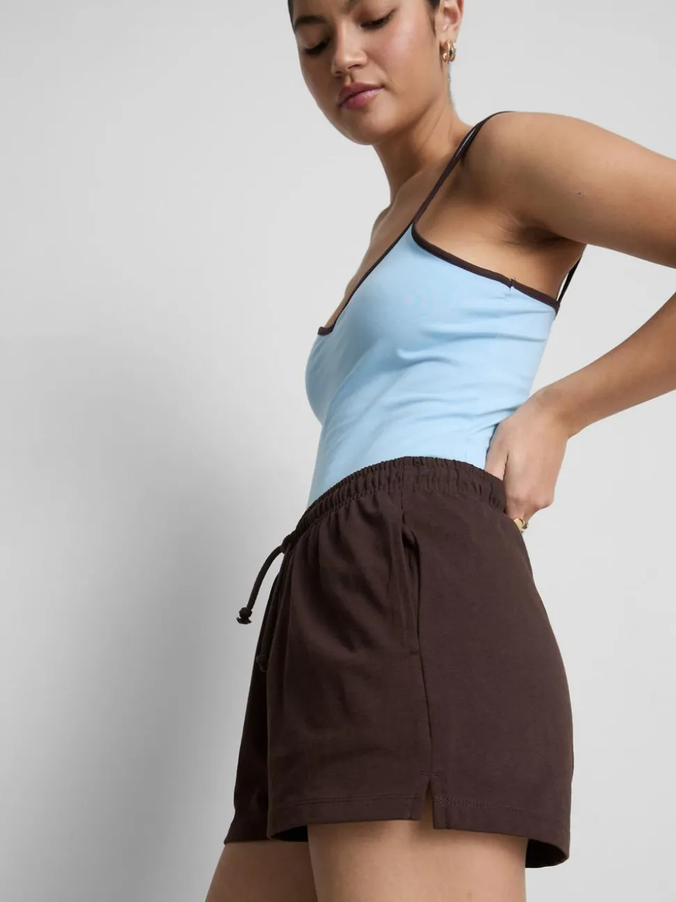 Lässige Shorts aus Baumwolle mit Kordelzug
