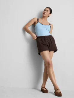 Lässige Shorts aus Baumwolle mit Kordelzug