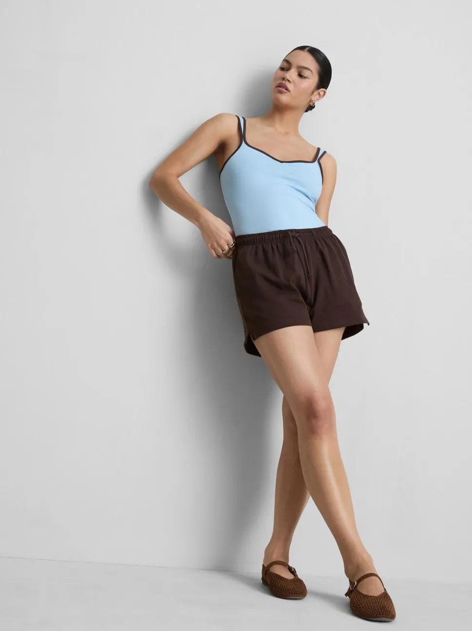 Lässige Shorts aus Baumwolle mit Kordelzug