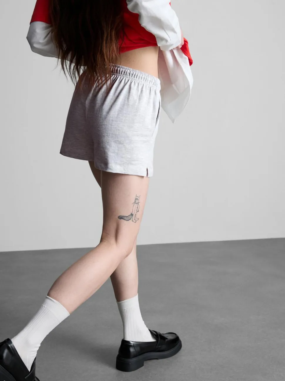 Lässige Shorts aus Baumwolle mit Kordelzug