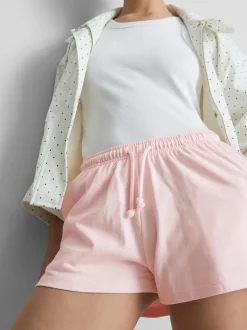 Lässige Shorts aus Baumwolle mit Kordelzug