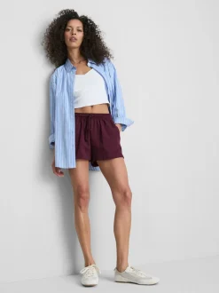 Lässige Shorts aus Baumwolle mit Kordelzug