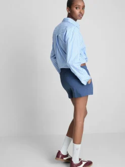 Lässige Shorts aus Baumwolle mit Kordelzug