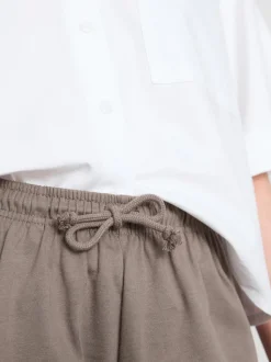 Lässige Shorts aus Baumwolle mit Kordelzug