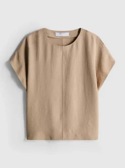Lässiges Rundhalsshirt aus atmungsaktivem Stoff