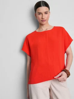 Lässiges Rundhalsshirt aus atmungsaktivem Stoff
