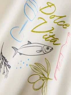 Lässiges Sweatshirt aus Baumwollmischung mit Print