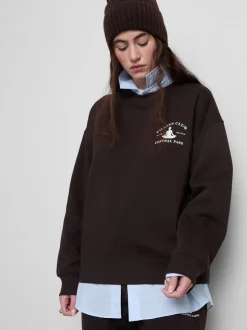 Lässiges Sweatshirt aus Baumwollmischung mit Print