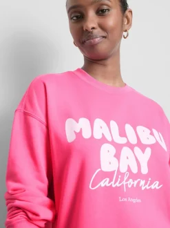 Lässiges Sweatshirt aus Baumwollmischung mit Print
