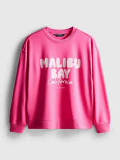 Lässiges Sweatshirt aus Baumwollmischung mit Print