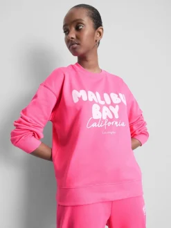 Lässiges Sweatshirt aus Baumwollmischung mit Print
