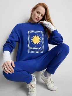Lässiges Sweatshirt aus Baumwollmischung mit Print
