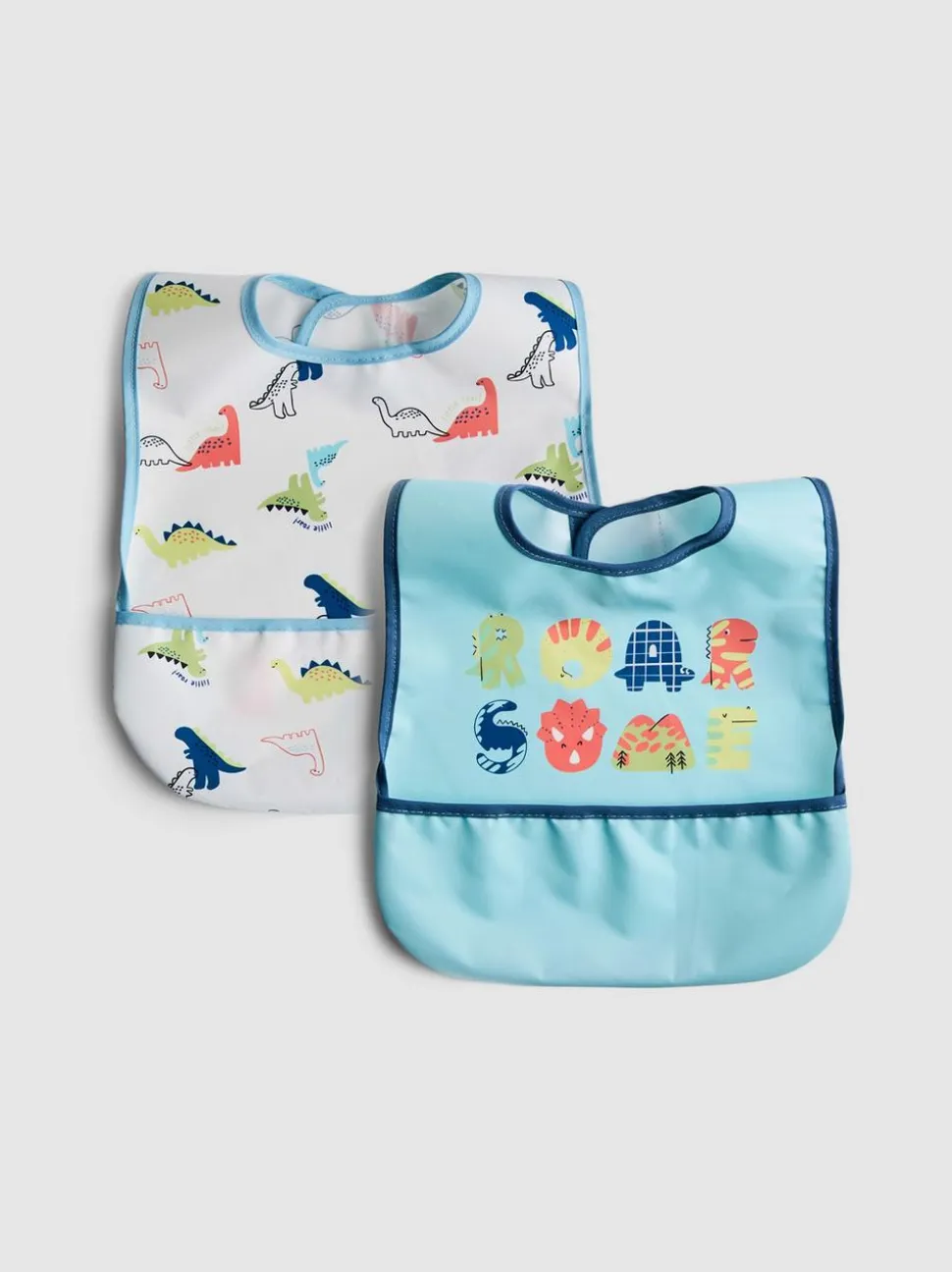 Lätzchen mit Dinosaurier-Print, 2er-Pack