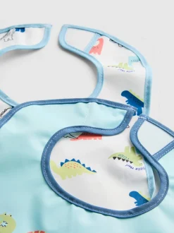 Lätzchen mit Dinosaurier-Print, 2er-Pack