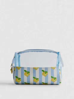 Make-up-Tasche mit Zitronen-Print