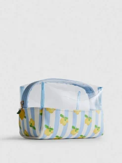 Make-up-Tasche mit Zitronen-Print