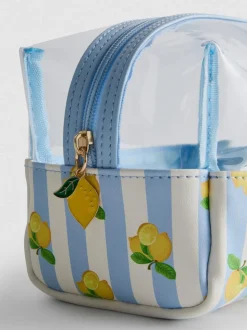 Make-up-Tasche mit Zitronen-Print