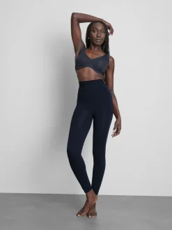 Marineblaue Samt-Leggings, 1er-Pack