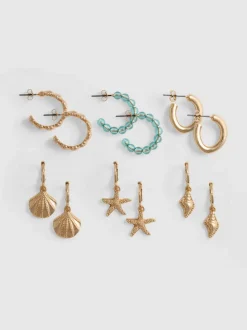 Maritime Ohrringe, 6er-Pack
