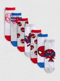 „MARVEL Spider-Man“ Socken in Viertellänge, 7er-Pack